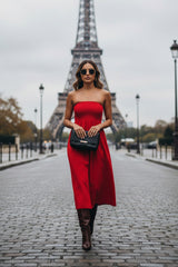Designer Fit & Flare Tube Red Dress