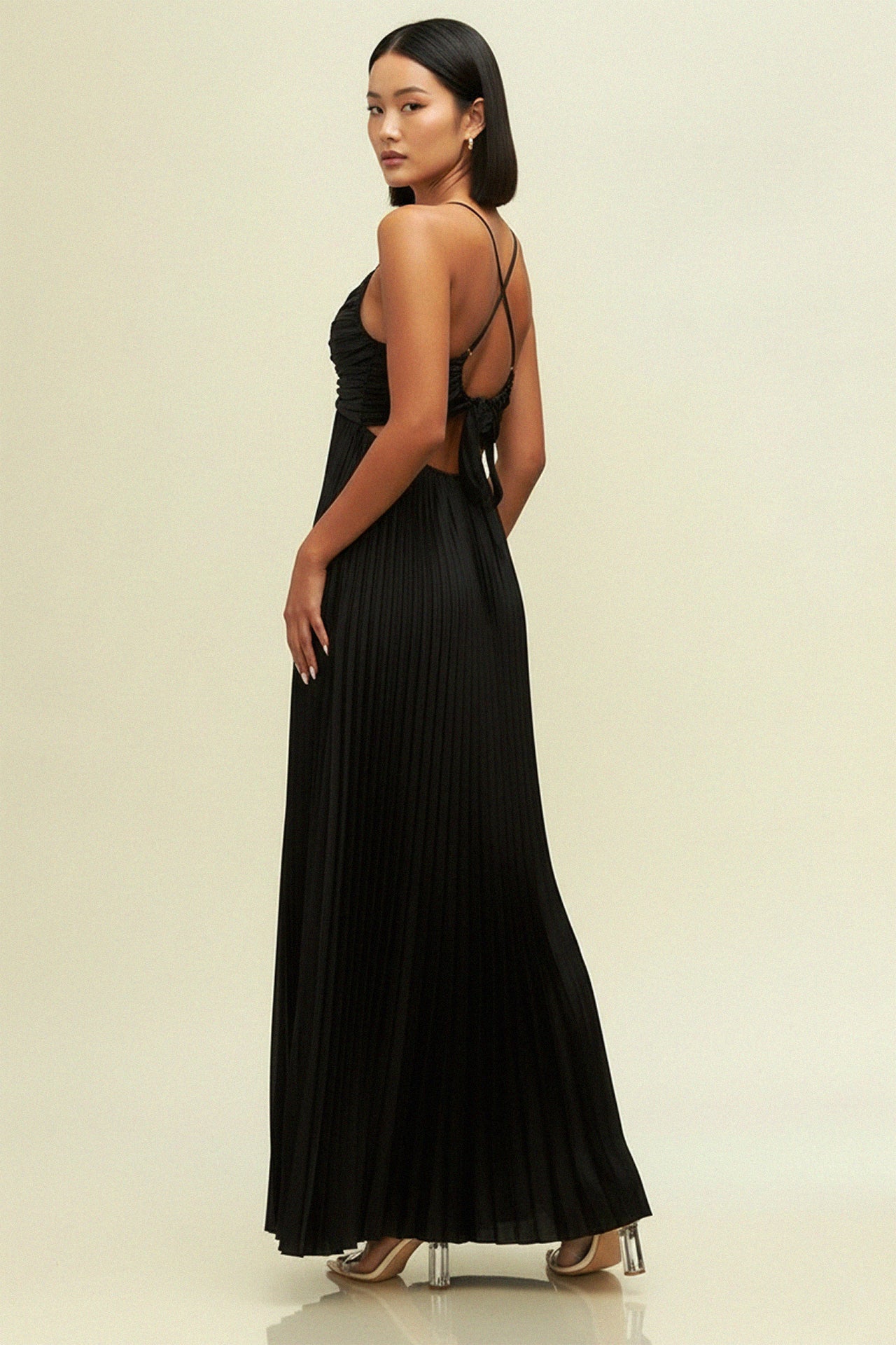 Designer Black Satin Cocktail Dresses