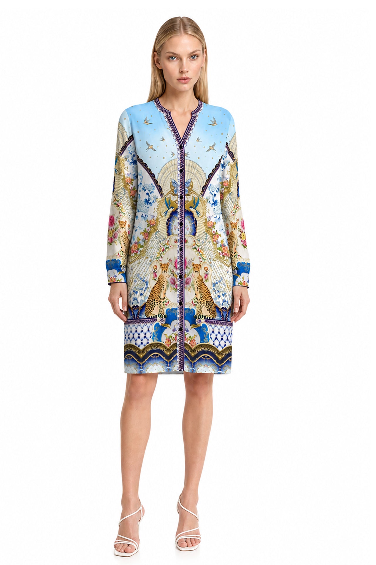 Blue Modest Midi Dresses