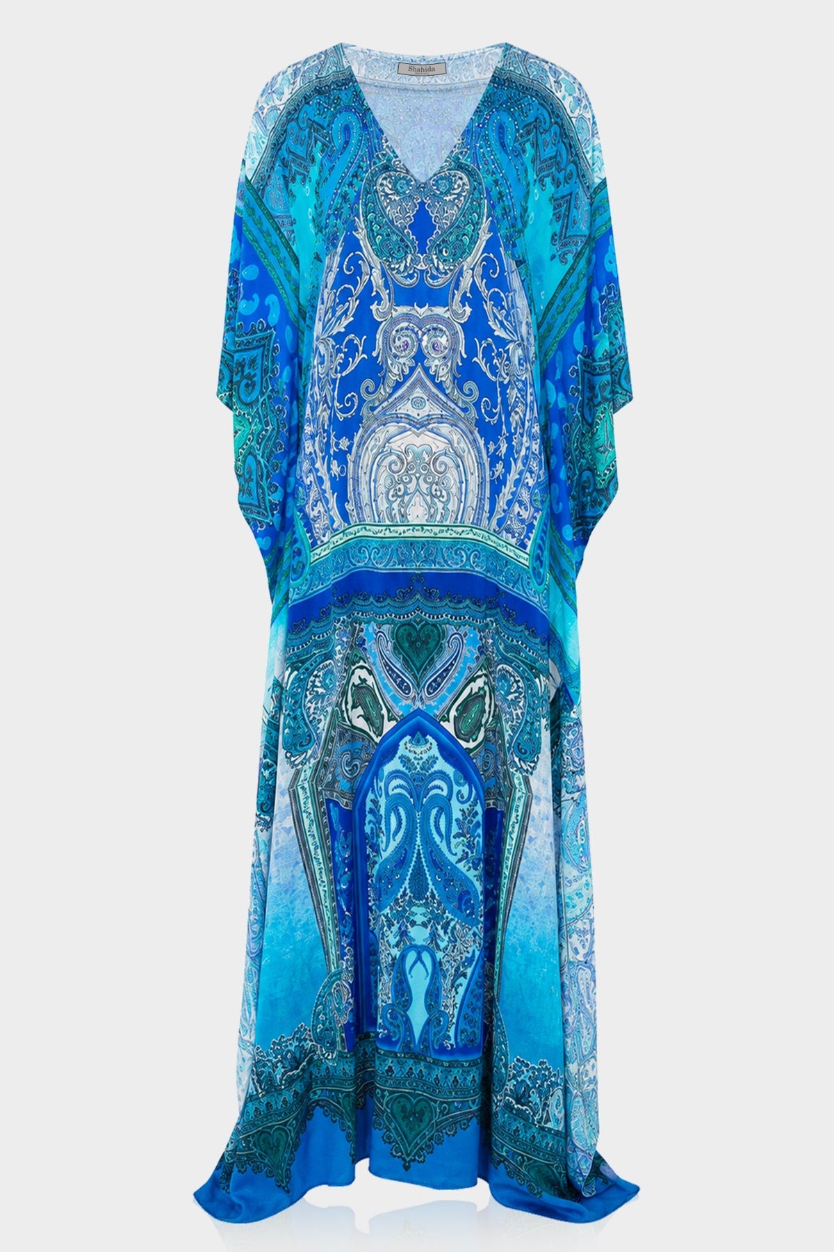 Designer Blue Kaftan Dress