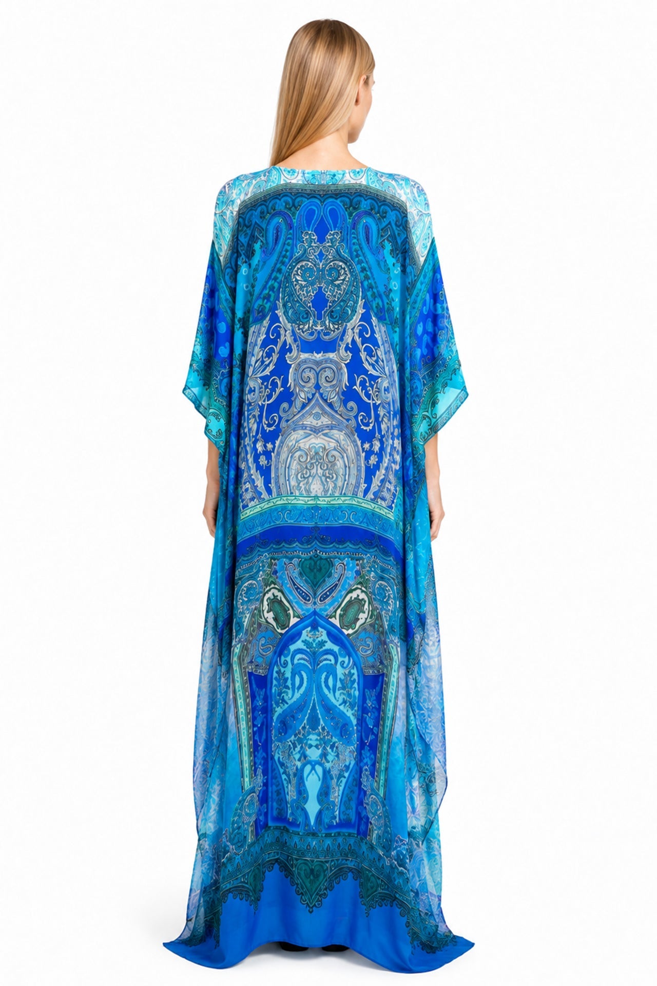 Designer Blue Kaftan Dress