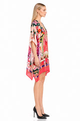 Coral Short Kaftan Dress