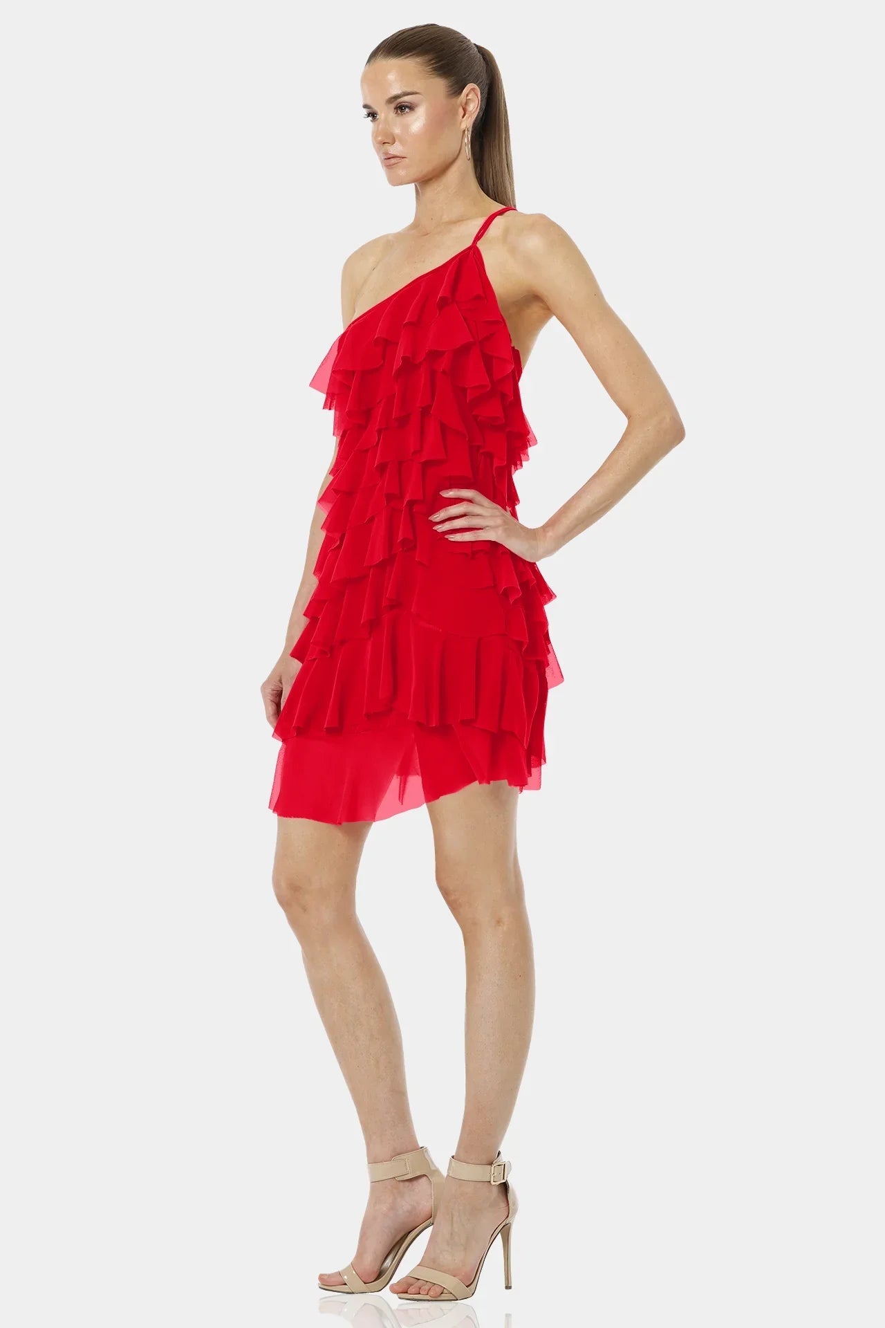 Chili Red Backless Short Dress
