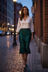 Designer Dark Green Skirts For Women