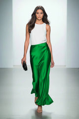 Designer Green Floor Length Maxi Skirt