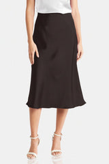 Designer Ground Coffee Ladies Knee Length Skirts