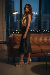 Designer Ground Coffee Ladies Knee Length Skirts