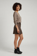 Designer Ground Coffee Sexy Mini Skirt