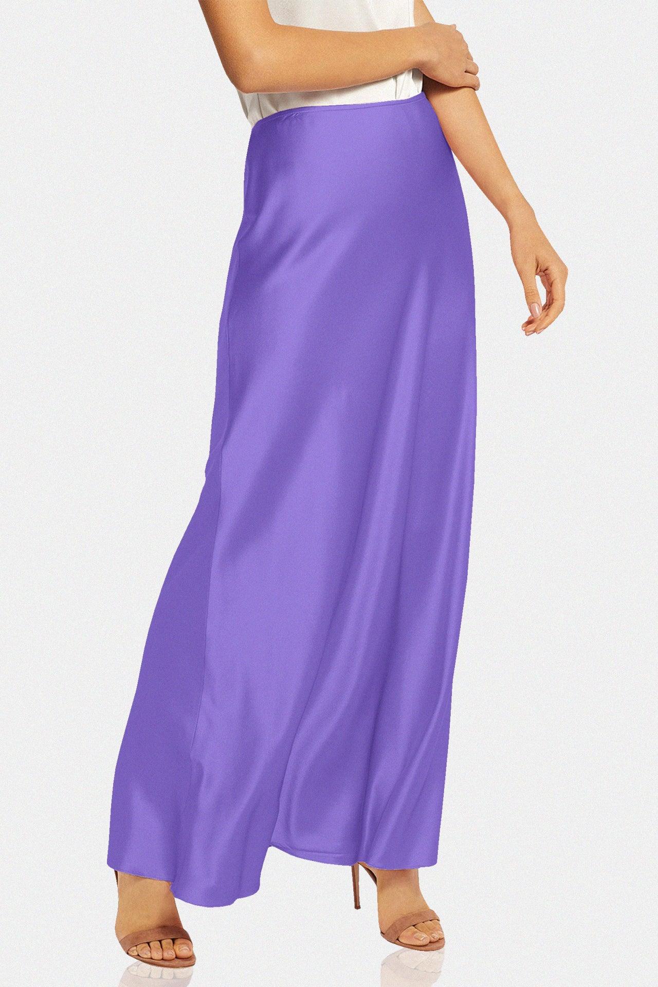 Designer Digital Lavender Long Summer Skirts