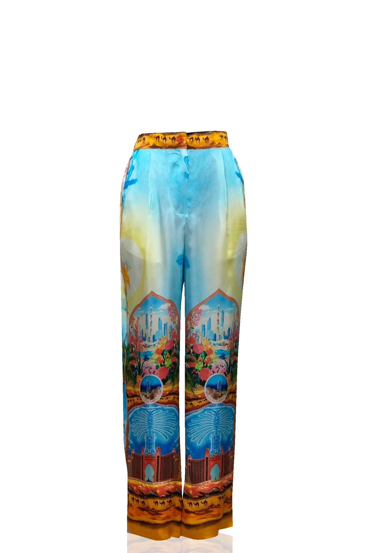 Blue Wide Leg Pant for Women