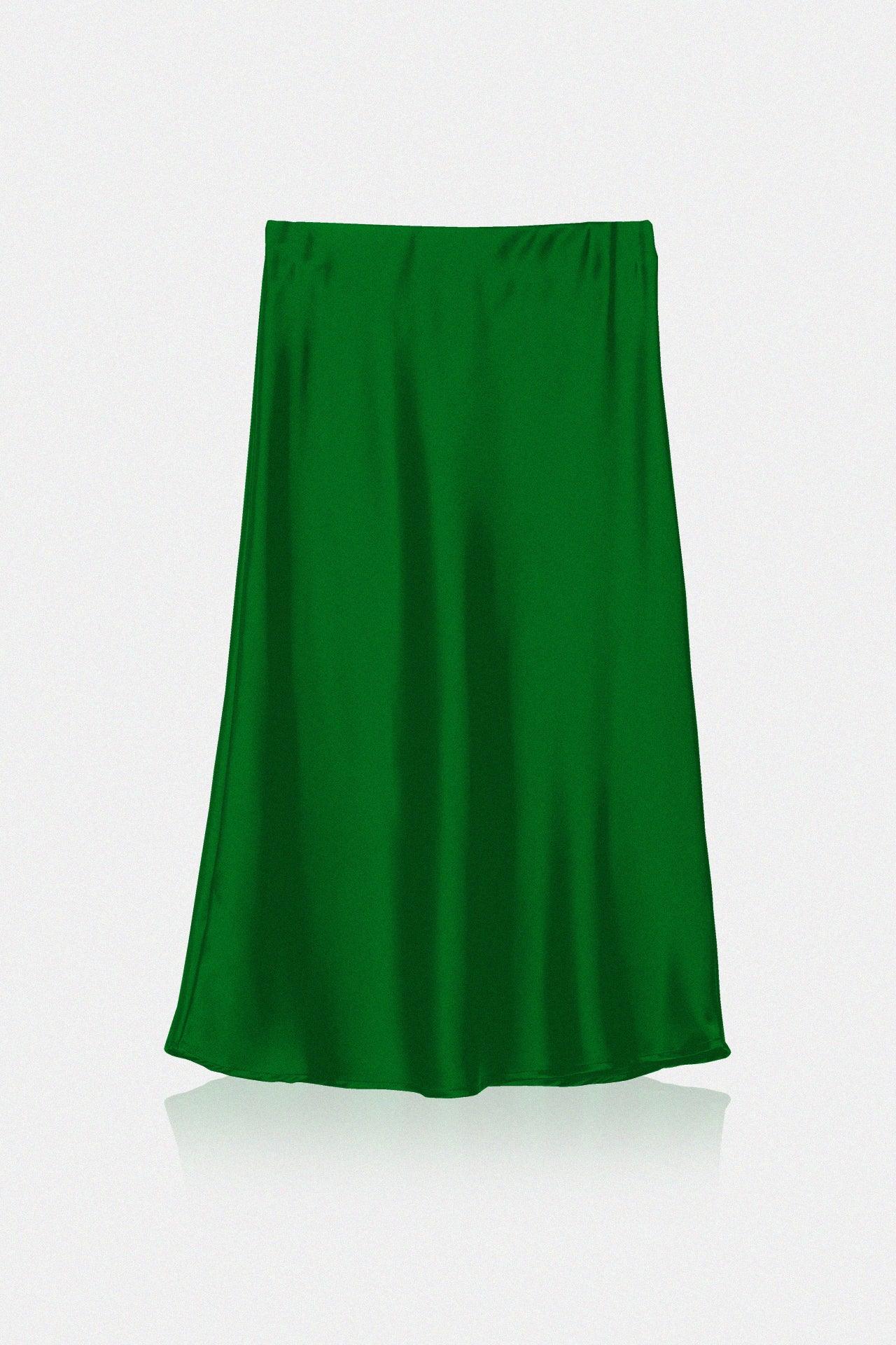 Designer Green Medium Length Skirts