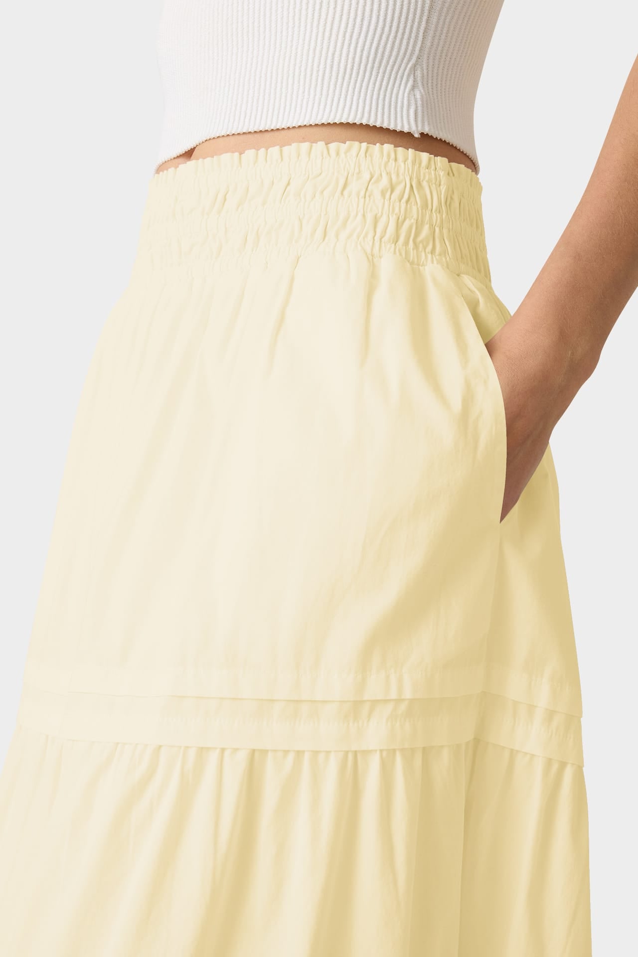 Champagne Everyday Cotton Maxi Skirt for Women – Casual Luxury Skirt
