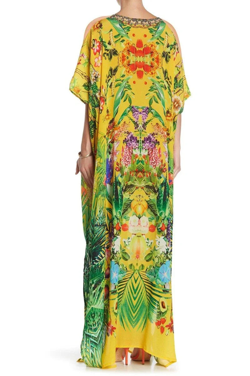 Caftan Dress in Yellow