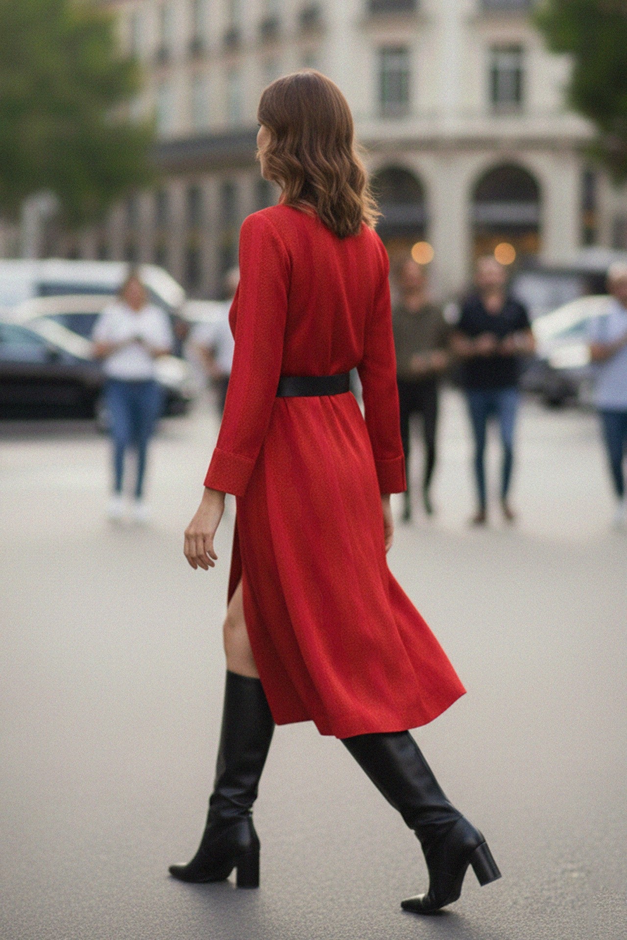 Biodegradable  Sustainable Silk  Long Robe Dress in Blood Stone