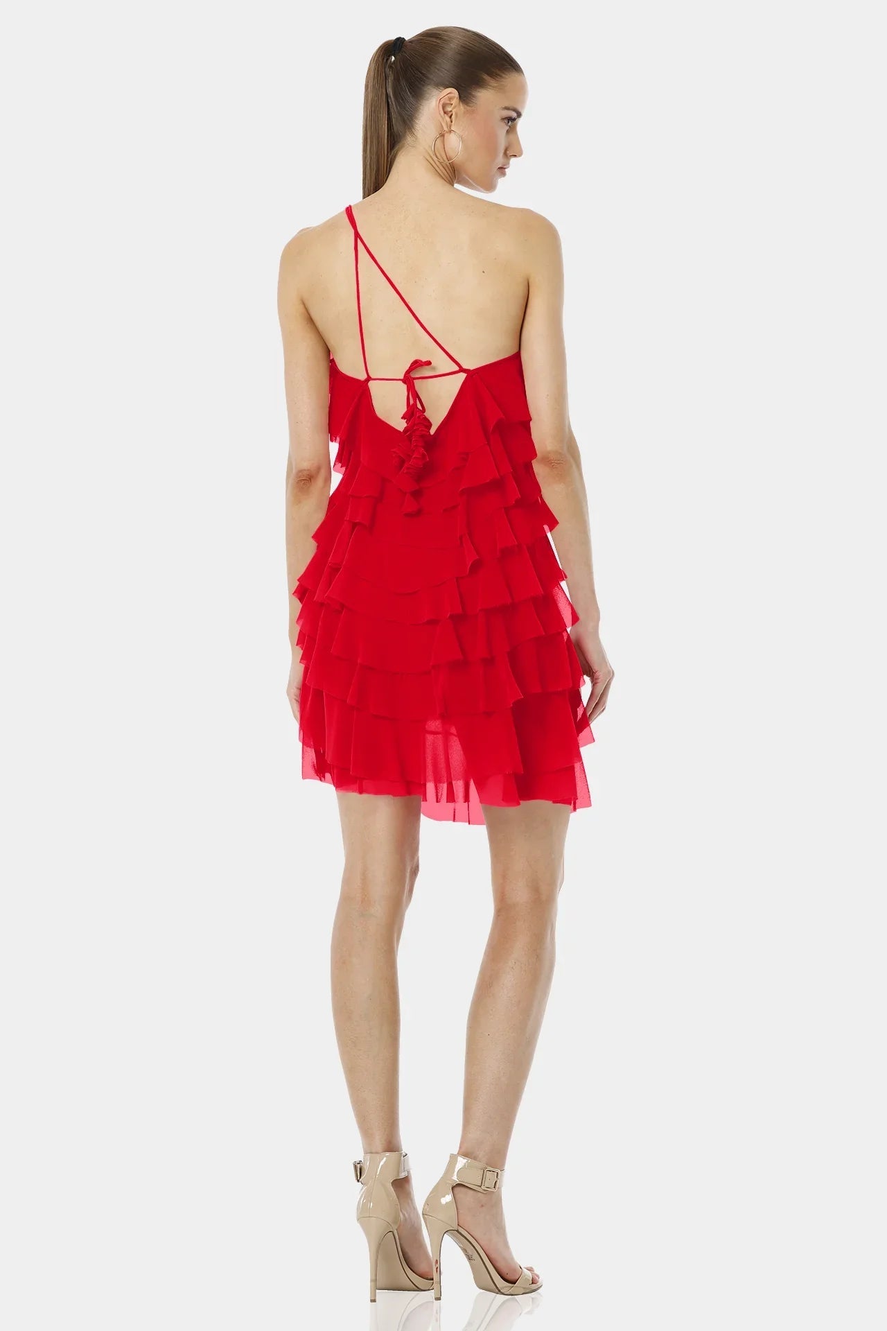 Chili Red Backless Short Dress