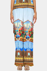 Blue Wide Leg Pant for Women