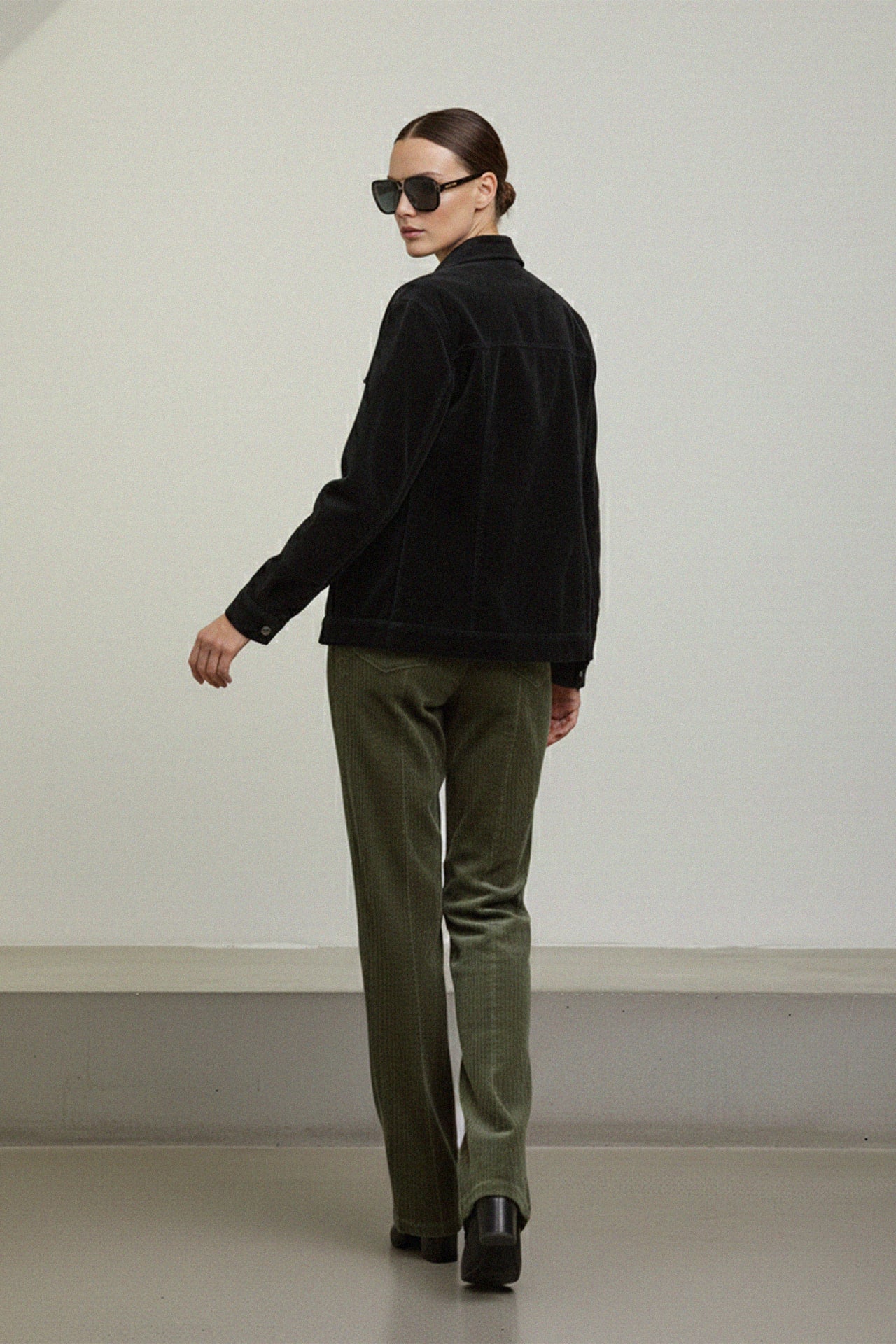 Corduroy Button Down Shirt Top for Women