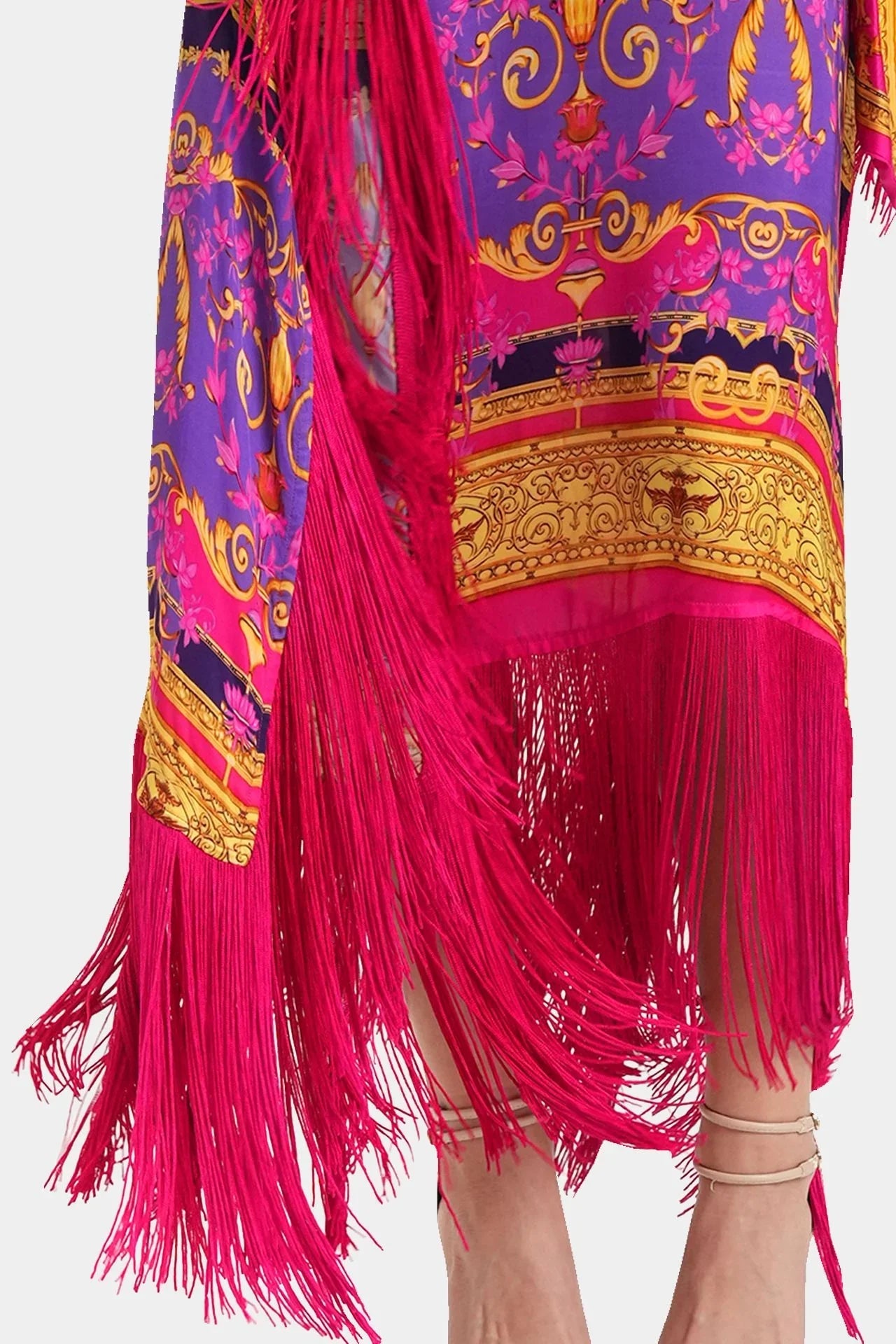 Designer Fringe Kaftan Dress