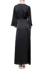 Caviar Black Wrap Maxi Dress